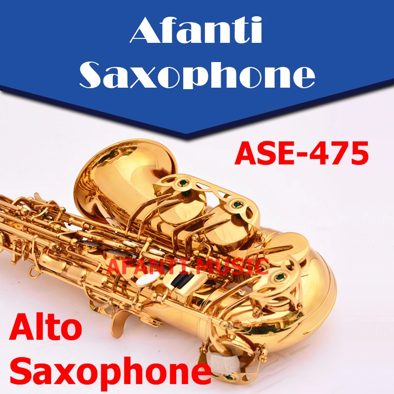 

Afanti Music Eb tone/латунный корпус/золотой альт-саксофон (ASE-475)