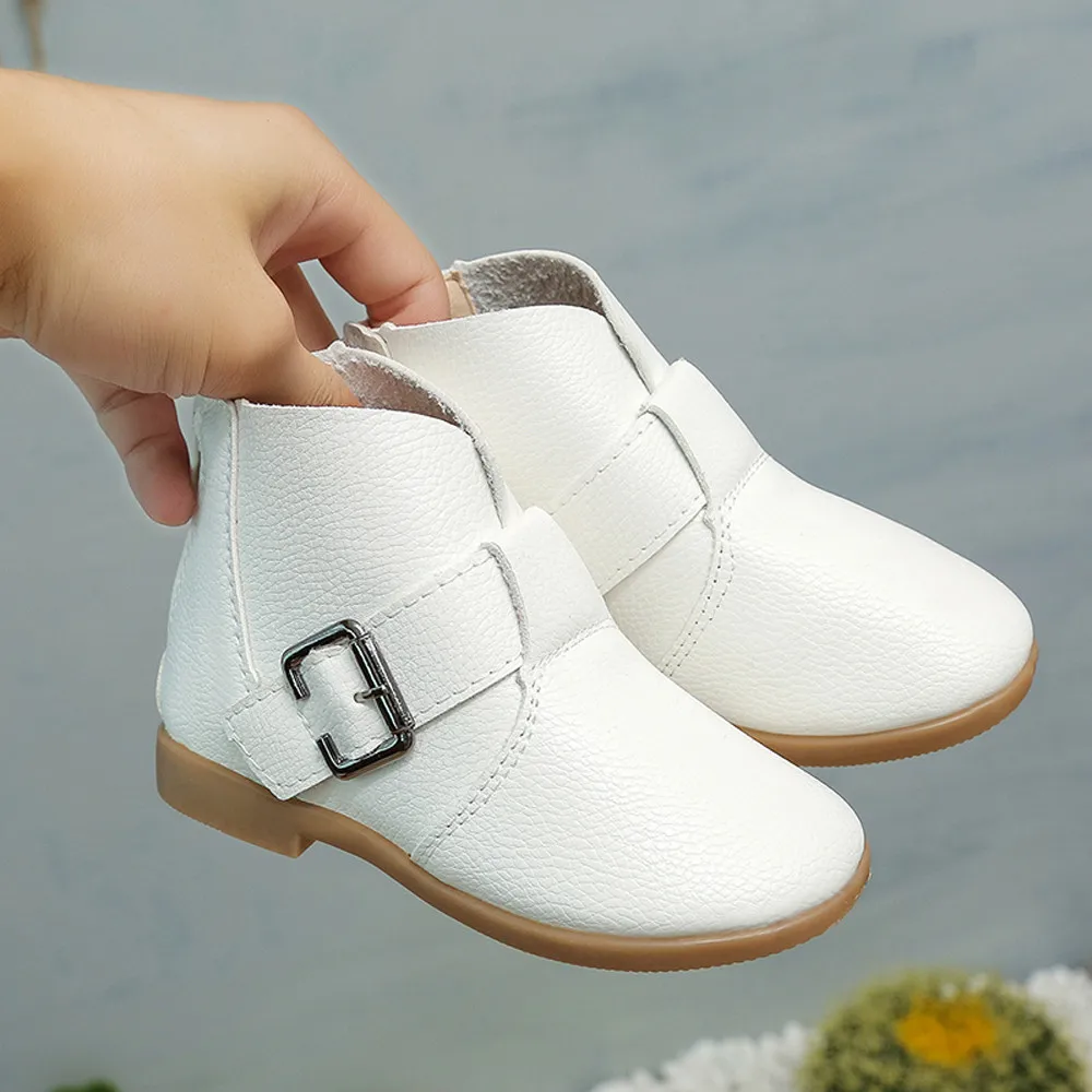 Babys обувь для девочек кожа Мартин тапки детские повседневные зимние ботинки