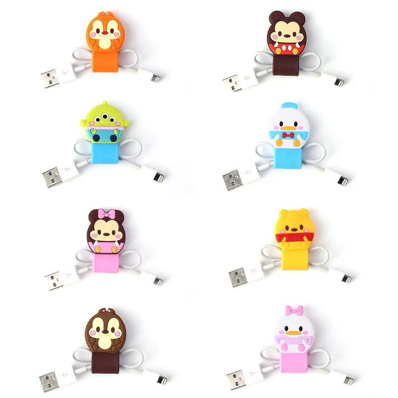 Милый мультфильм Kawaii Мобильный телефон USB крепление кабеля Кнопка Органайзер Наушники Winder держатель линия Winder сумка зажимы