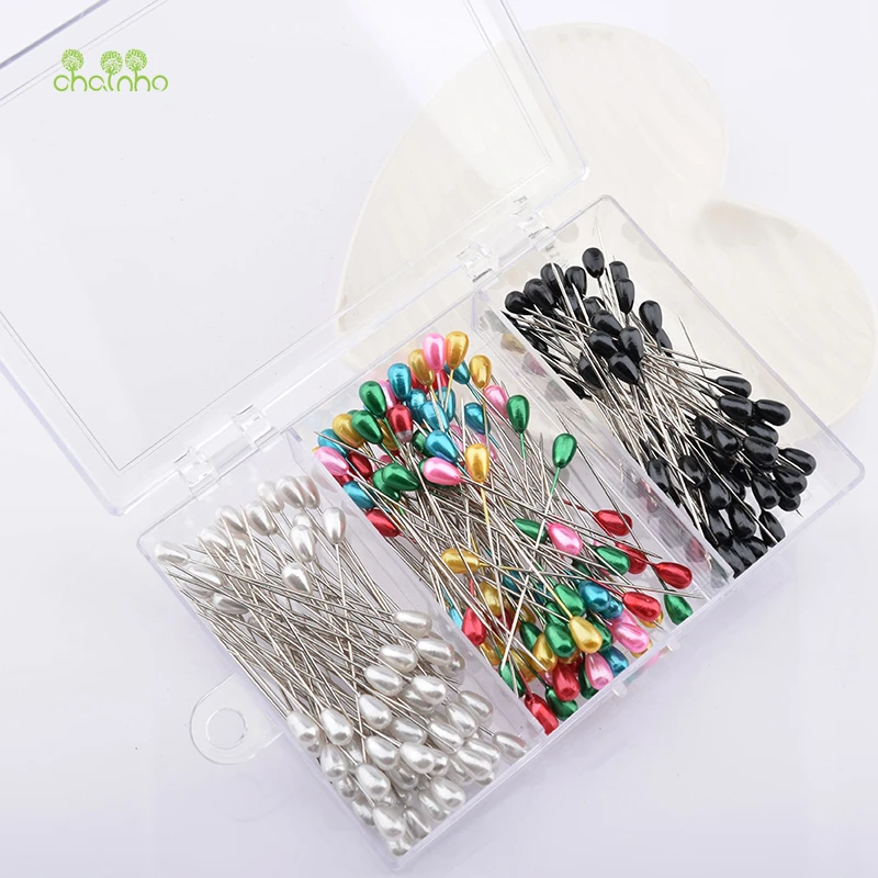 

Pins (Color Head & Pearl Shap),Positioning Pins for Quilting & Sewing,240pcs/Box,White 70pcs,Black 70pcs,Colored 100pcs,ND005
