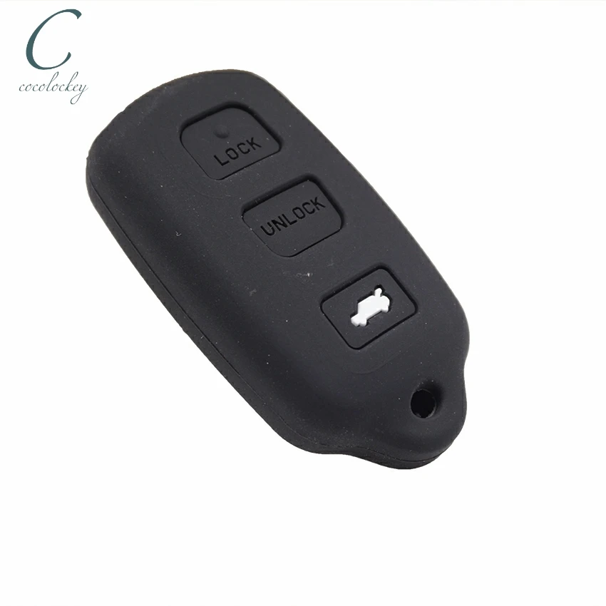 Cocolockey силиконовый чехол для ключа toyota corolla camry matrix pontiac vibe 3 кнопки дистанционный