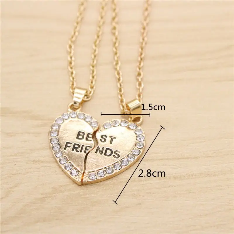 Новинка 2017 года 2 шт./компл. модные Кулоны в форме сердца с Ожерелья для мужчин Best