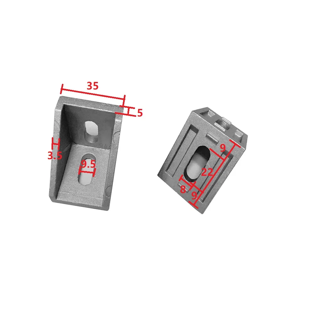 10Pcs 40 35xxmm European Corner Fitting Angle Aluminum X L Connector Bracket Fastener Industrial Profile | Обустройство дома