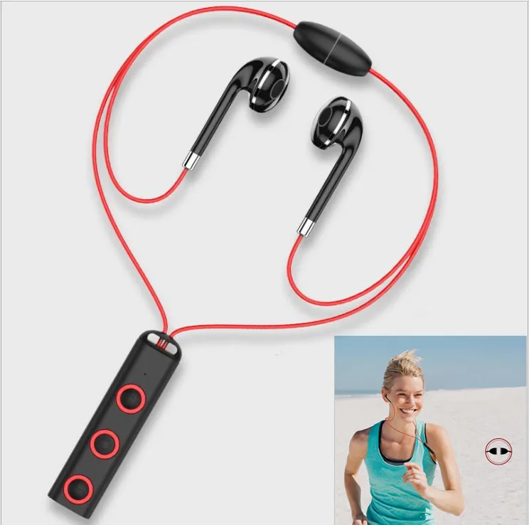 Bluetooth спортивные магнитные наушники для ушей с шейным ремешком музыкальные