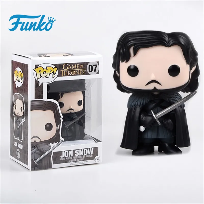 Виниловые куклы FUNKO POP GAME OF THRONES Jon Snow #07 экшн фигурки модель подарок на день