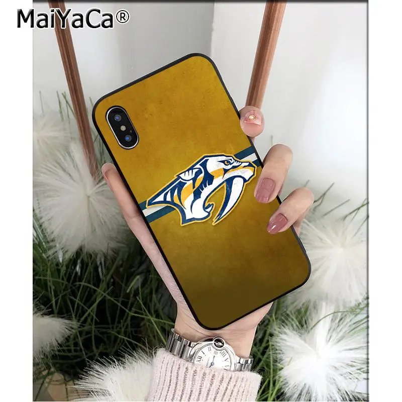 A12 MaiYaCa Nashville Predators ТПУ Мягкие аксессуары для телефонов чехол для телефона для iPhone 5 5Sx 6 7 7plus 8 8Plus X XS MAX XR - Цвет: A12