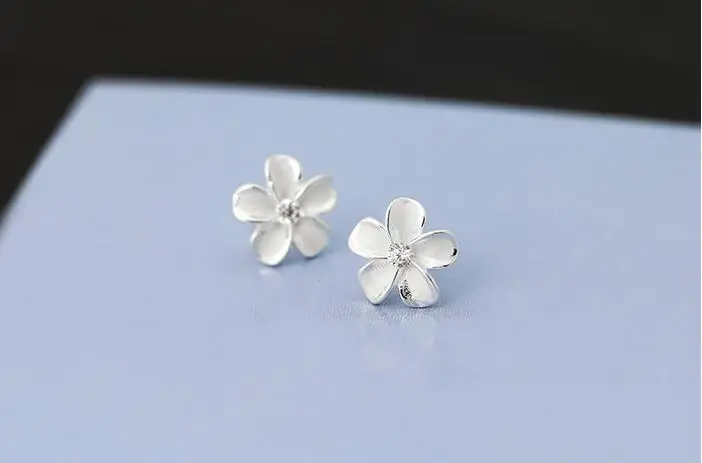 Jisensp Красивые цветочные серьги для женщин букле d'oreille кристалл цветок в виде