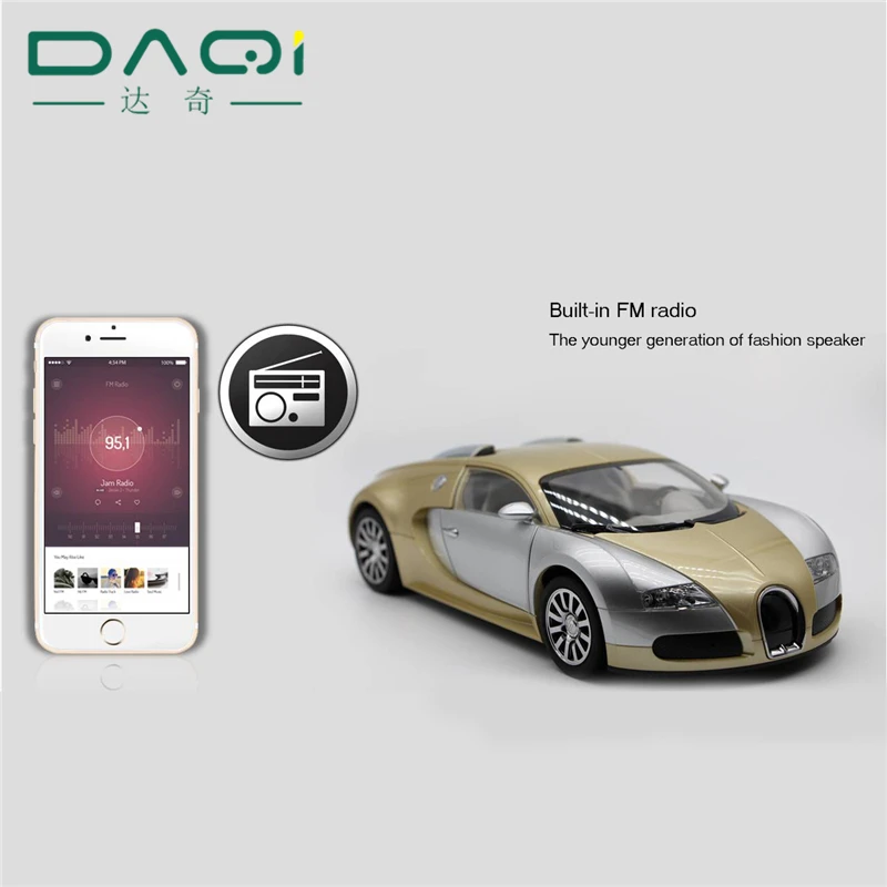 Ограниченная серия 1:18 Модель Bugatti Veyron Беспроводной Bluetooth Динамик подарок плеера TF