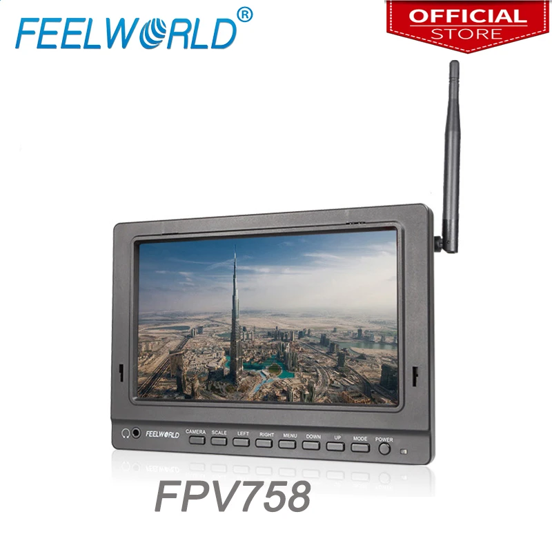 Feelworld официальный 7 дюймовый 1024x600 HD экран беспроводной FPV монитор для Go pro с одним 5
