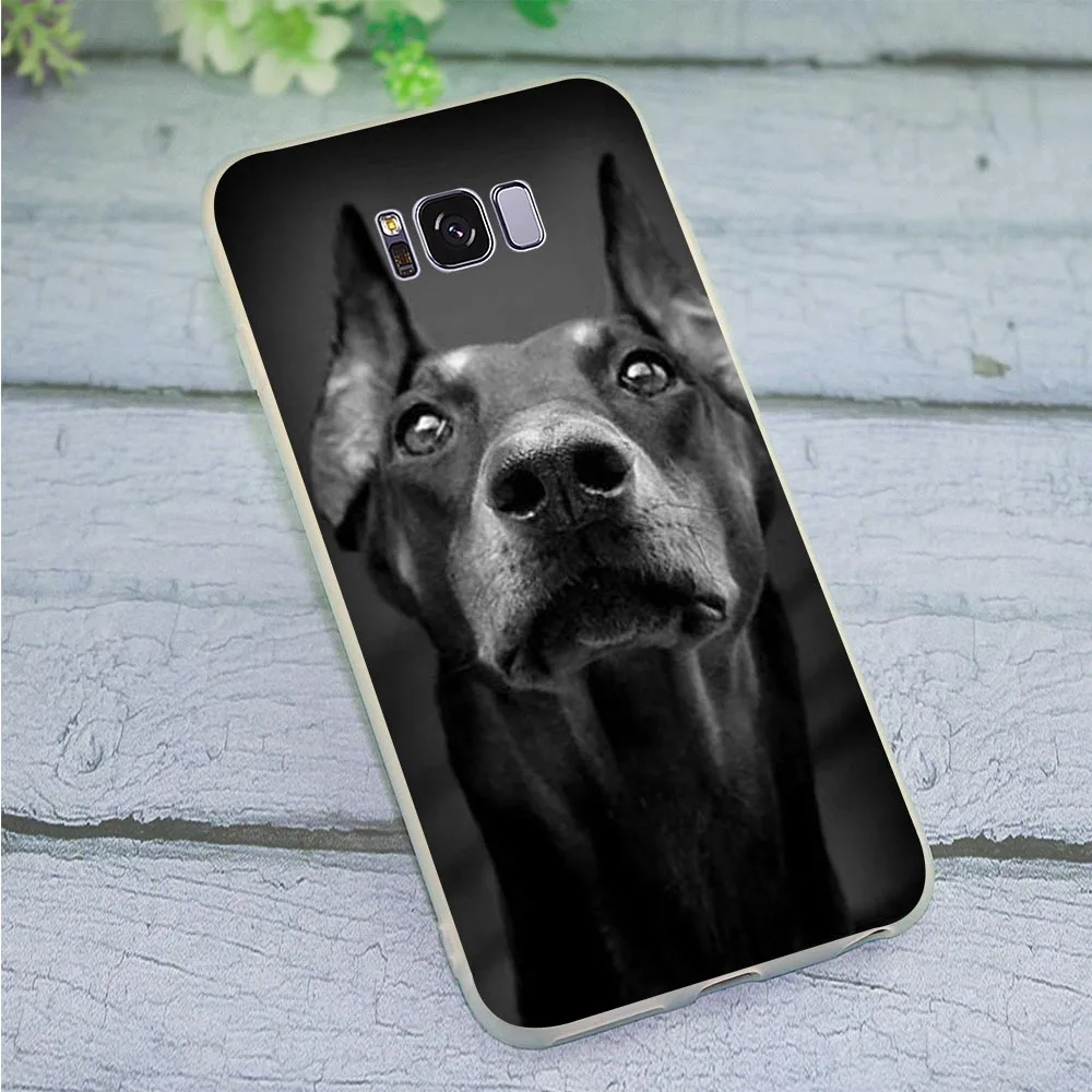 Милые Чехлы для телефона Doberman Dog чехлы Galaxy Samsung S9 Plus чехол S10e M10 M20 M30 S7 Edge S6 S8 S10 Note 8 10