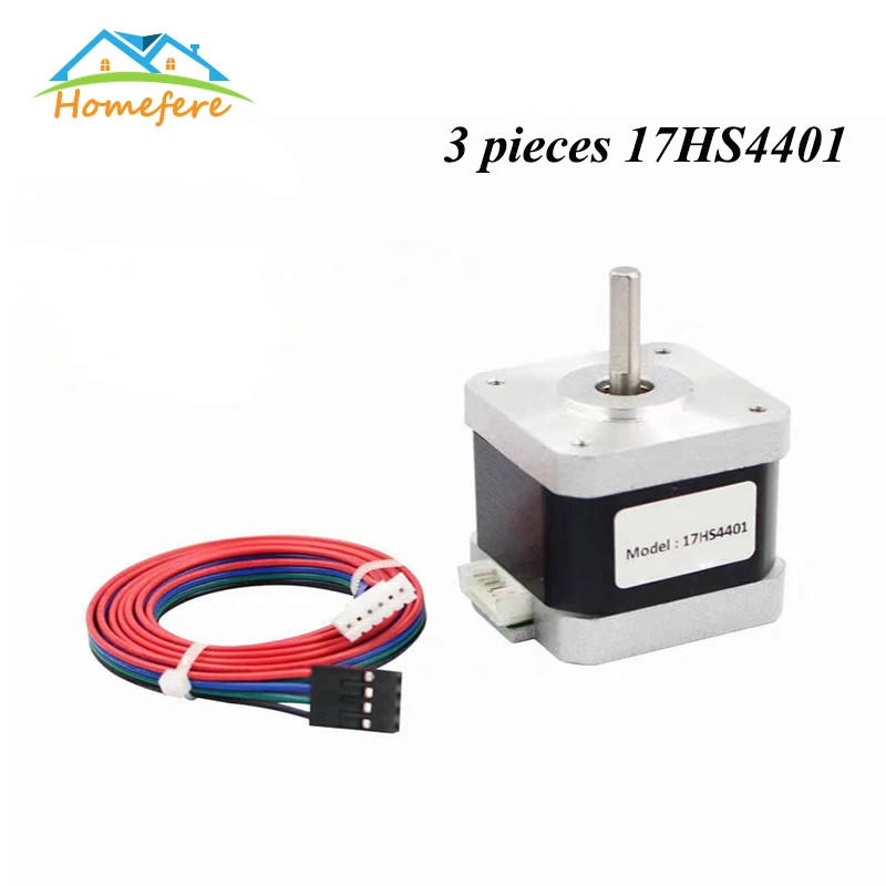 3 шт. Nema17 шаговый двигатель 42 Мотор Nema 17 42BYGH 1.7A 17HS2408 17HS4401 17HS8401 4 свинцовый для 3D