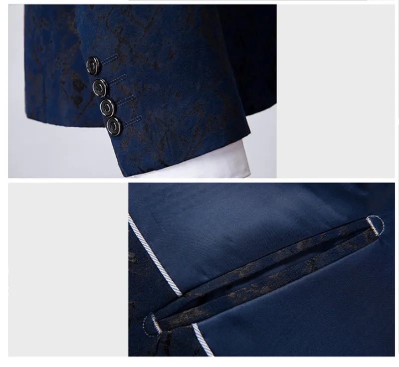 Куртка+ жилет+ брюки) мужские костюмы Бизнес Slim fit повседневные мужские свадебные костюмы платье мужские вечерние костюмы вышивка M-6XL