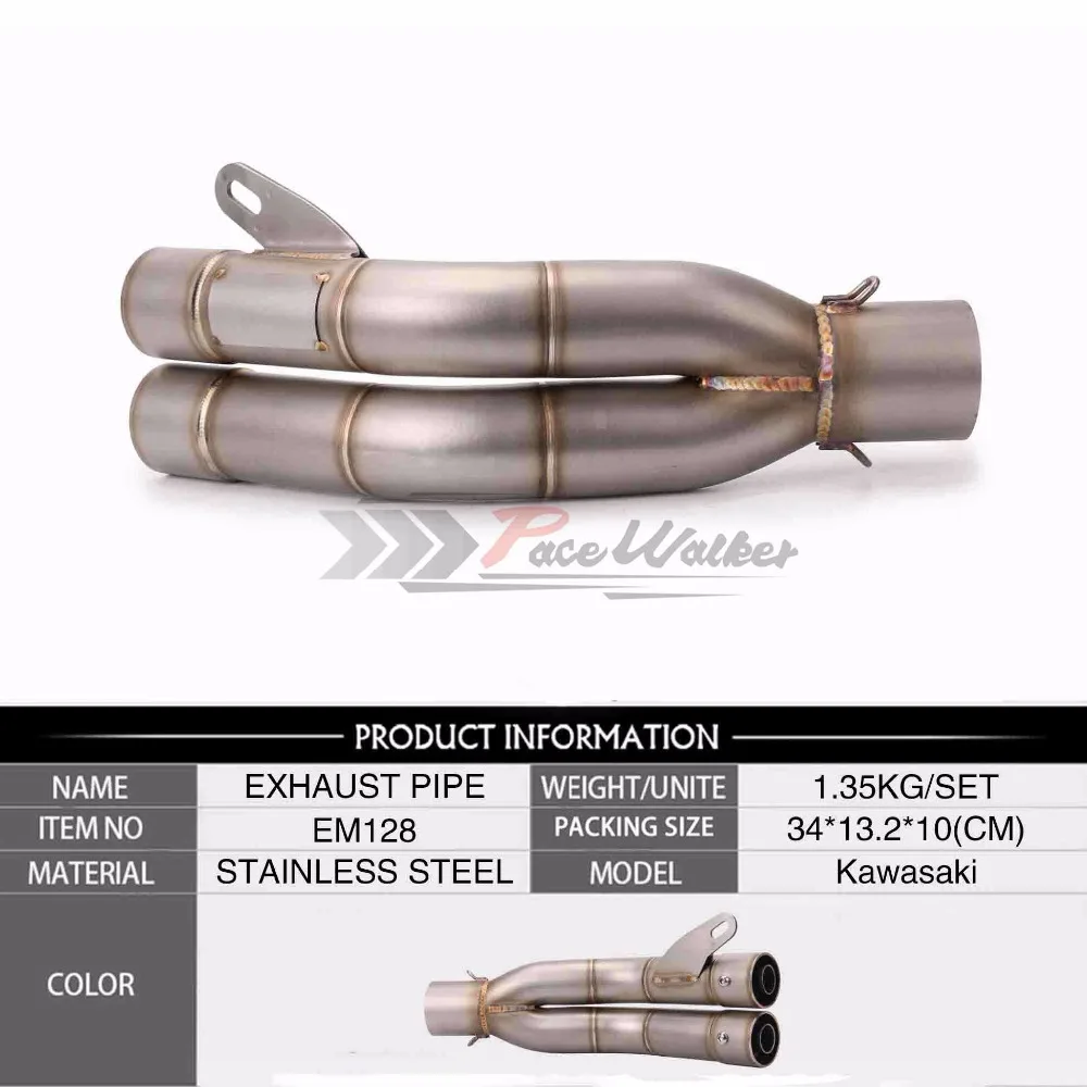 Запчасти для мотоциклов глушитель выхлопной трубы мотоцикла двойной выход Kawasaki