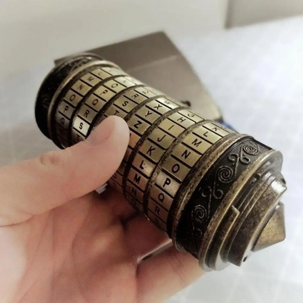 Мини цилиндр Lockbox да Винчи код Алфавит замок Cryptex Валентина подарочная коробка |