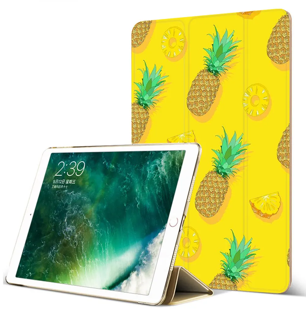 Желтый Ананас Чехол-книжка на магнитной застежке Чехол для iPad Pro 9,7 Air 3 10,5 11 мини-платье на возраст 2, 3, 4, 5, планшетный чехол Мягкая задняя крышка для iPad 9,7