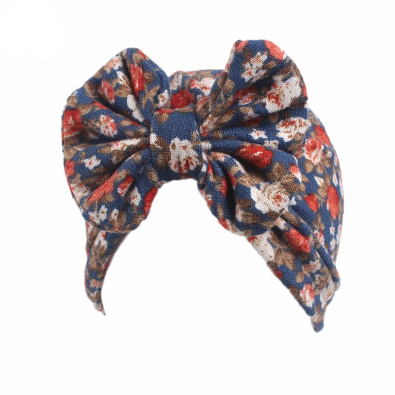 12 шт. детская винтажная шапка с большим бантом Эластичный Тюрбан для девочек