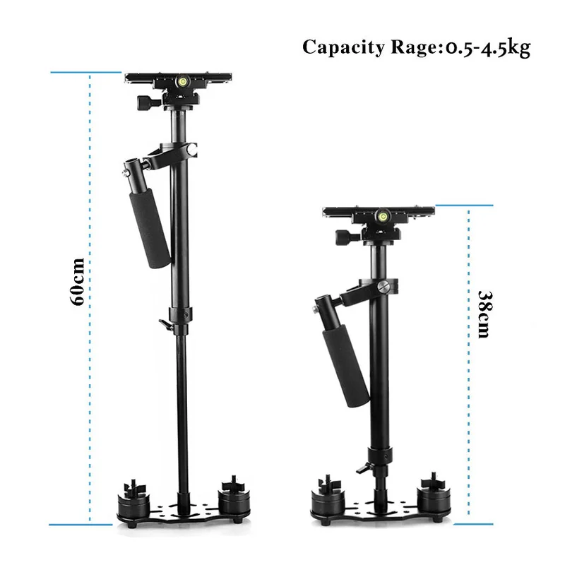 Новый S60 Steadycam 60 см алюминиевый ручной Стабилизатор камеры Steadicam DSLR Видеокамера