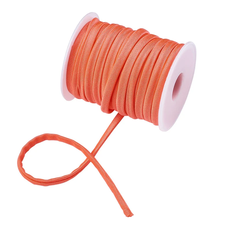 OrangeRed 20 м/рулон крошечные эластичные нейлоновые шнуры из спандекса для ювелирных изделий DIY аксессуары для изготовления ожерелья браслеты смешанных цветов - Цвет: OrangeRed