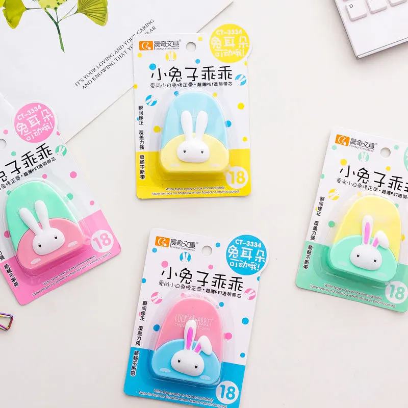 12 шт./лот креативная Корректирующая лента с милым кроликом/симпатичная