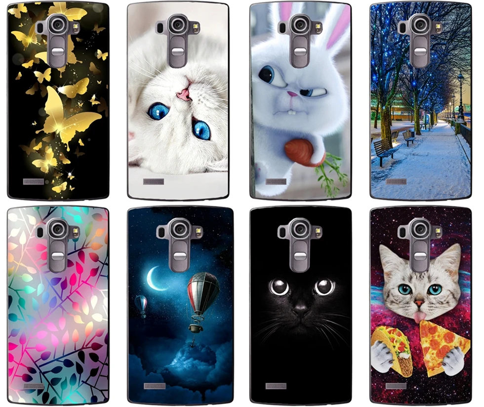 For LG G4 Case Luxury Cute Cat Painting Back TPU Cover for coque fundas H810 H811 H815 5.5 inch |