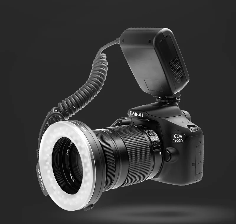 Travor RF-550D светодиодный Кольцевая вспышка для макросъемки для светильник с 8 переходное кольцо для Nikon Canon Pentax Olympus Panasonic Камера как FC100 Кольцевая вспышка