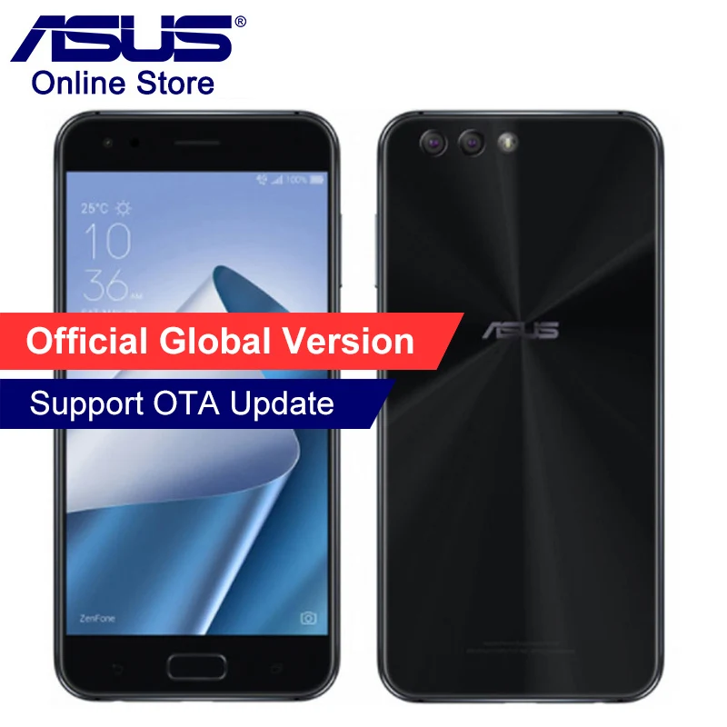 Мобильный телефон ASUS ZenFone 4 ZE554KL Гб ОЗУ 64 ПЗУ Android 7.1.1 5 дюйма две камеры заднего вида