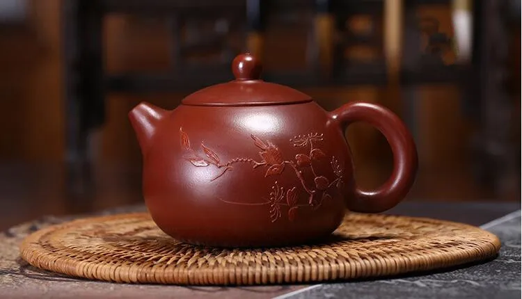 145CC Исин Чайник dahongpao xi shi Чайник Китайский кунг-фу чайник фиолетовая глина Посуда для напитков костюм черный чай 30