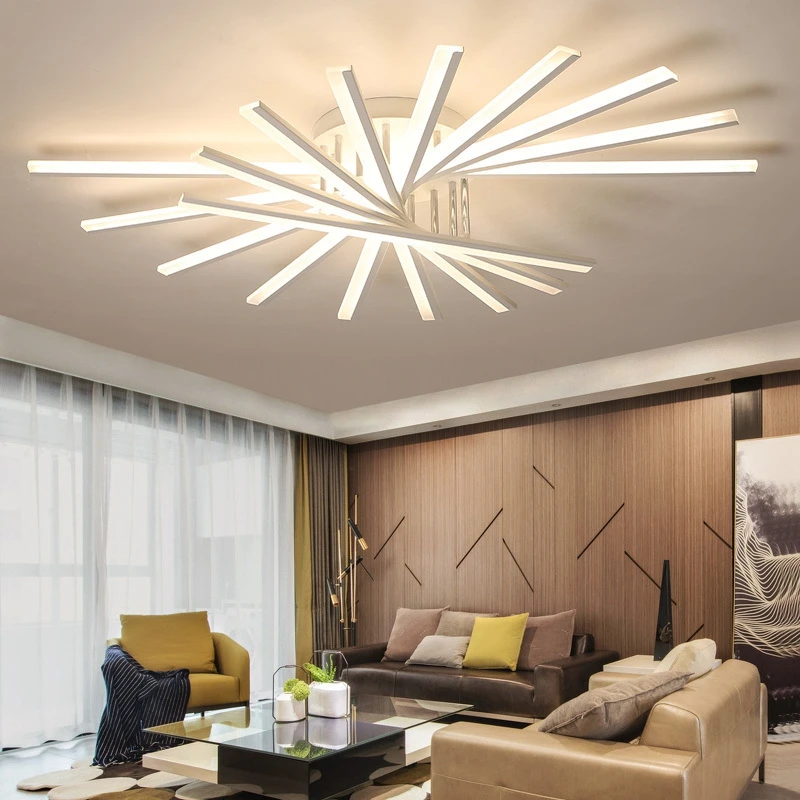 Techo de arañas LED acrílico moderno para sala de estar, dormitorio, Cocina, Diseño Deco, accesorios de iluminación para el hogar, AC90-260V de Lustre