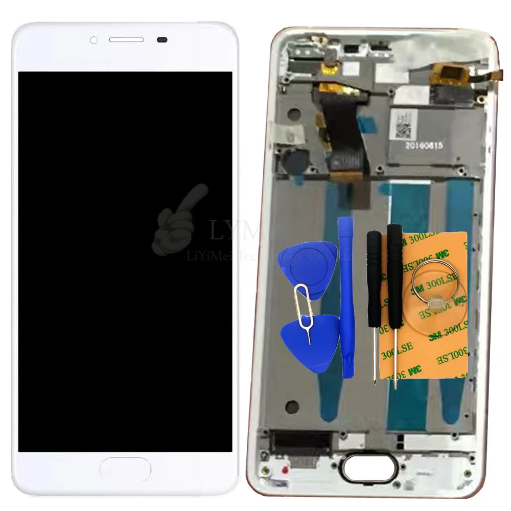 Белый LCD + TP Рамка для Meizu Meilan U10 5.0 &quotЖК-Дисплей Touch Screen Digitizer Ассамблеи с Рамкой