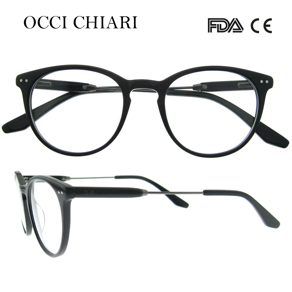 Женские очки OCCI CHIARI маленькие овальные винтажные с прозрачными линзами в стиле