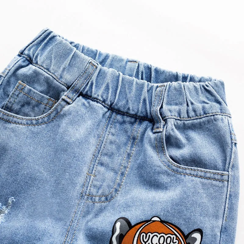 Детские рваные джинсы CROAL ручной работы размеры 90 120 см|jeans kids|ripped jeans kidskids denim pants |