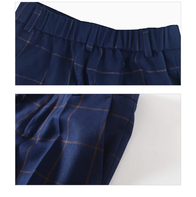 Летняя Детская Деловая одежда для мальчиков комплект из 4 предметов одежды