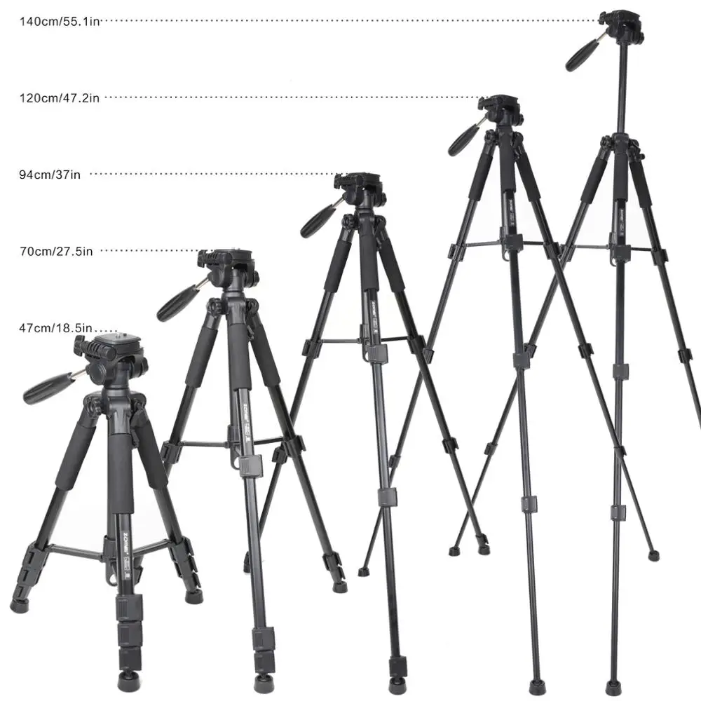ZOMEI Q111 Professional Portable Lightweight Travel Aluminum Camera Tripod Pan Head for Smartphone SLR DSLR Digital | Электроника