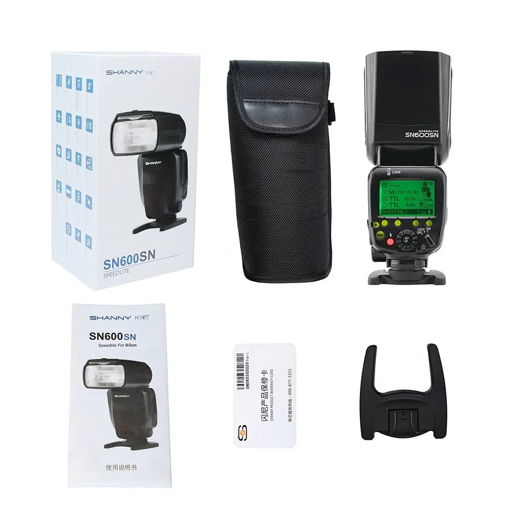 Вспышка Shanny SN600SN Master Высокоскоростная синхронизация света 1/8000 с GN60 для Nikon D7100 D7000