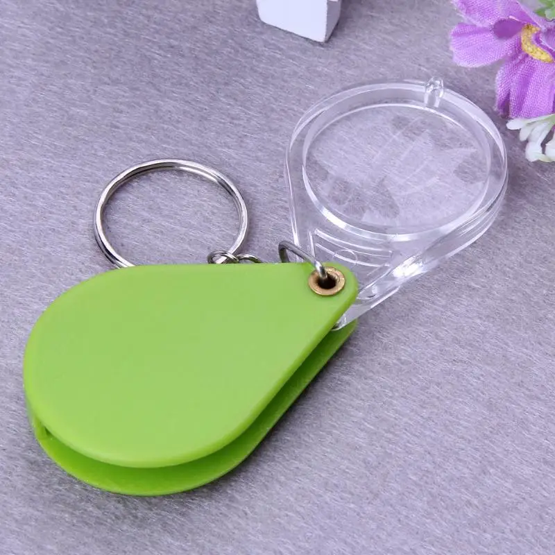 10X Plastic Mini Magnifier Reading Glass Folding Keychain Handheld Magnifying Loupe Key Parts Item | Инструменты
