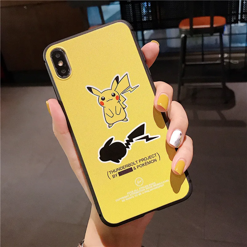 For iPhone 7 8 Plus X 10 Cartoon Pikachue IMD Mobile Phone Case 6 6S 6Plus 6SPlus Silicone for iphone XR XS max |