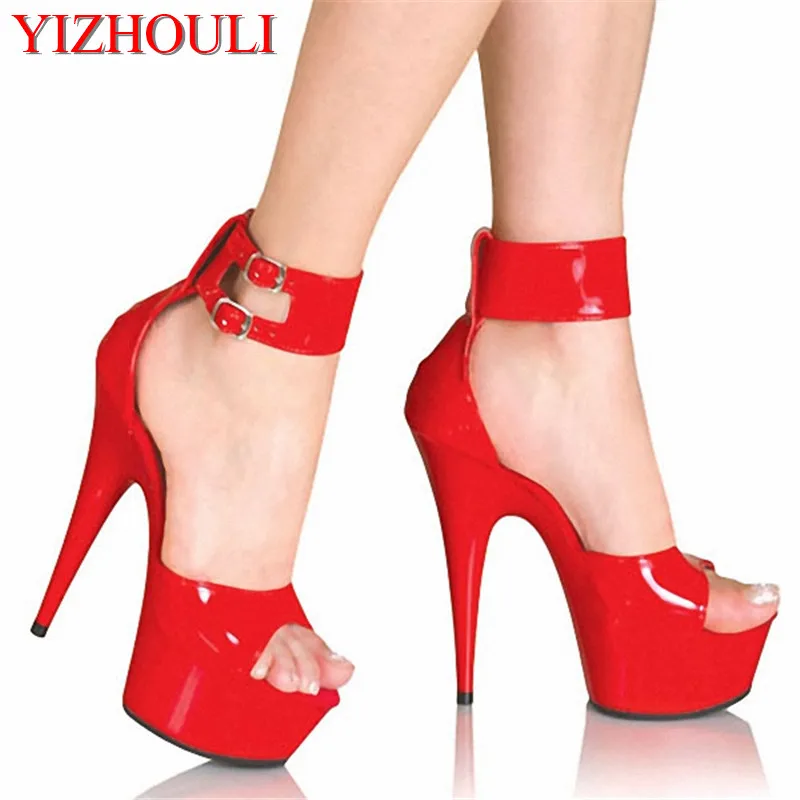 Summer peep-toe sandals 15 cm stiletto heels sexy stage performance women wedding high-heeled dance shoes | Спорт и развлечения