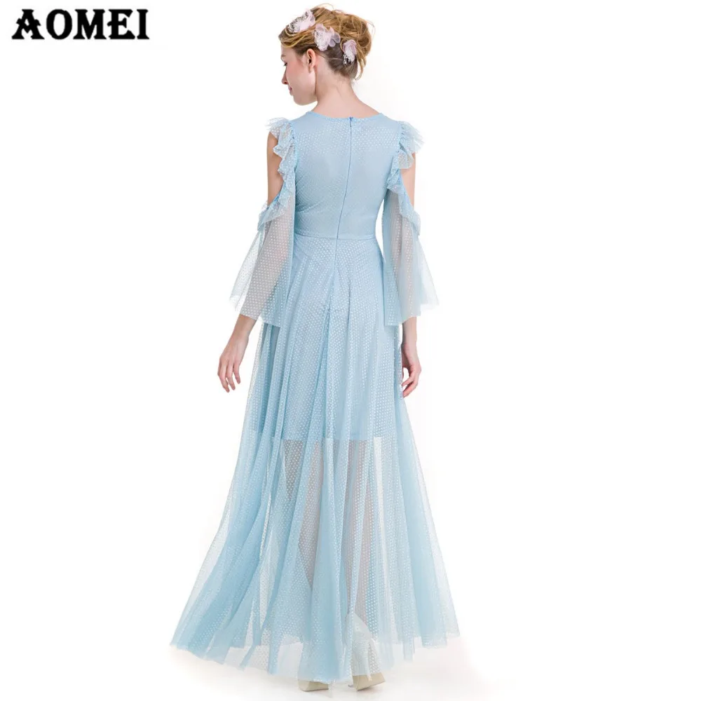 Новинка 2019 года сезон весна-лето длинное платье для девочек однотонное шифоновое