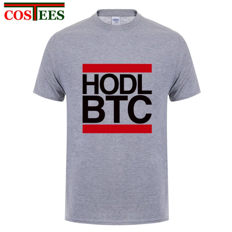 Hodl btc Биткоин черная футболка Homme мужская летняя модная забавная с коротким