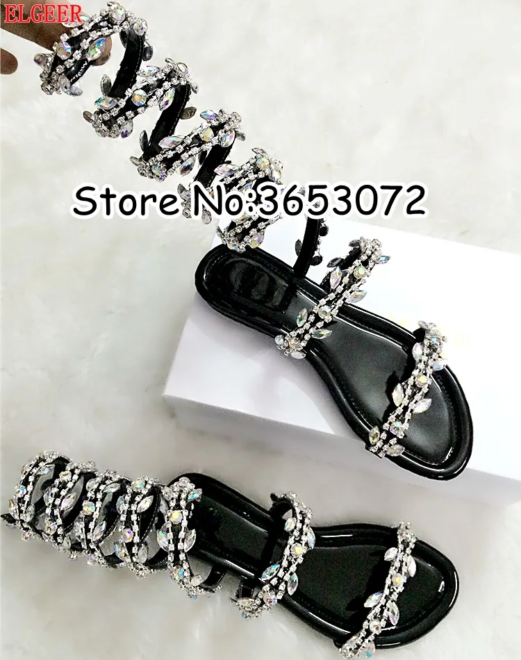 Лидер продаж женские сандалии гладиаторы со стразами украшенные балетки секси