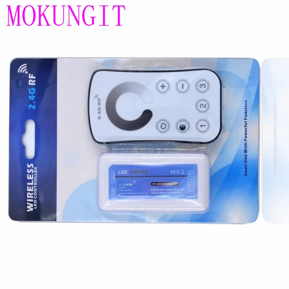 1шт. Беспроводной сенсорный диммер для светодиодной ленты 5050 3528 одного цвета RF 2.4G + контроллер DC12V~24V on