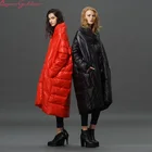 Куртка женская зимняя х-длинная на белом утином пуху, плотная, 2020