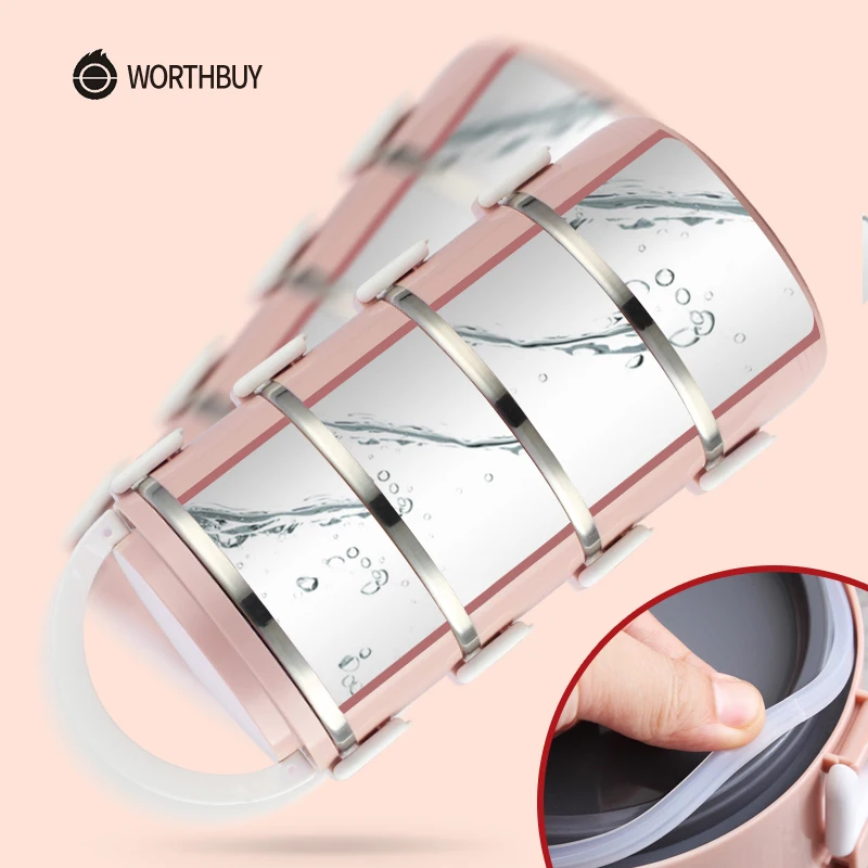 WORTHBUY японский контейнер для завтрака детей школы 304 из нержавеющей стали Bento