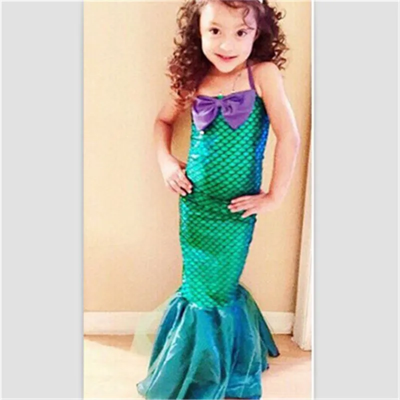 США детское бикини Лидер продаж 2017 года летний детский комплект Русалочки Ариэль