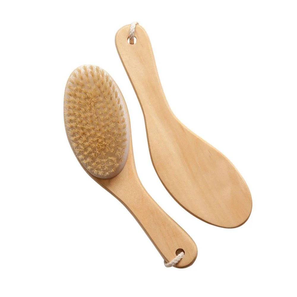 

Full Body Natural Bristle Dry Skin Exfoliation Brush Detox Fight Cellulite Tool Dry Skin - Dry Brush / Body Brush