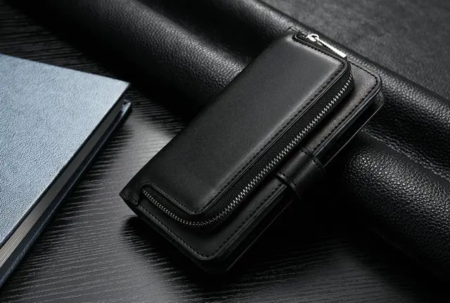 Роскошный деловой чехол Etui для samsung Note 9, чехол на молнии с откидной крышкой для samsung Galaxy Note 9 Note9, чехол-кошелек Note 10 Plus