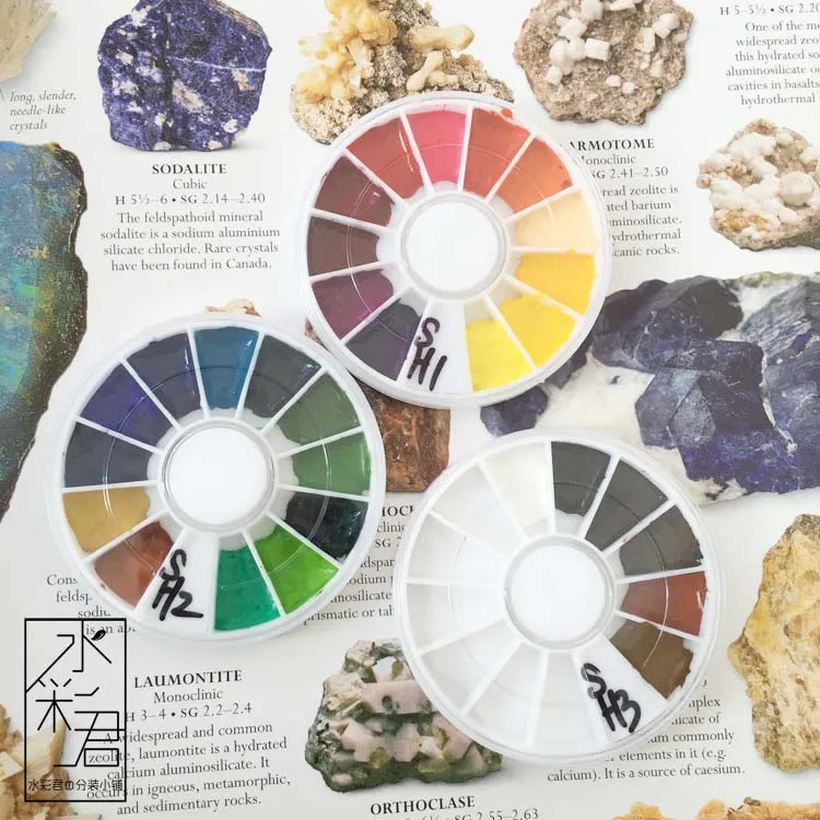 Новые акварельные пигменты Корея Shinhan Papel acuarella 18 цветов/30 цветов Акварельная упаковка диск пробный лоток дозирующая пластина