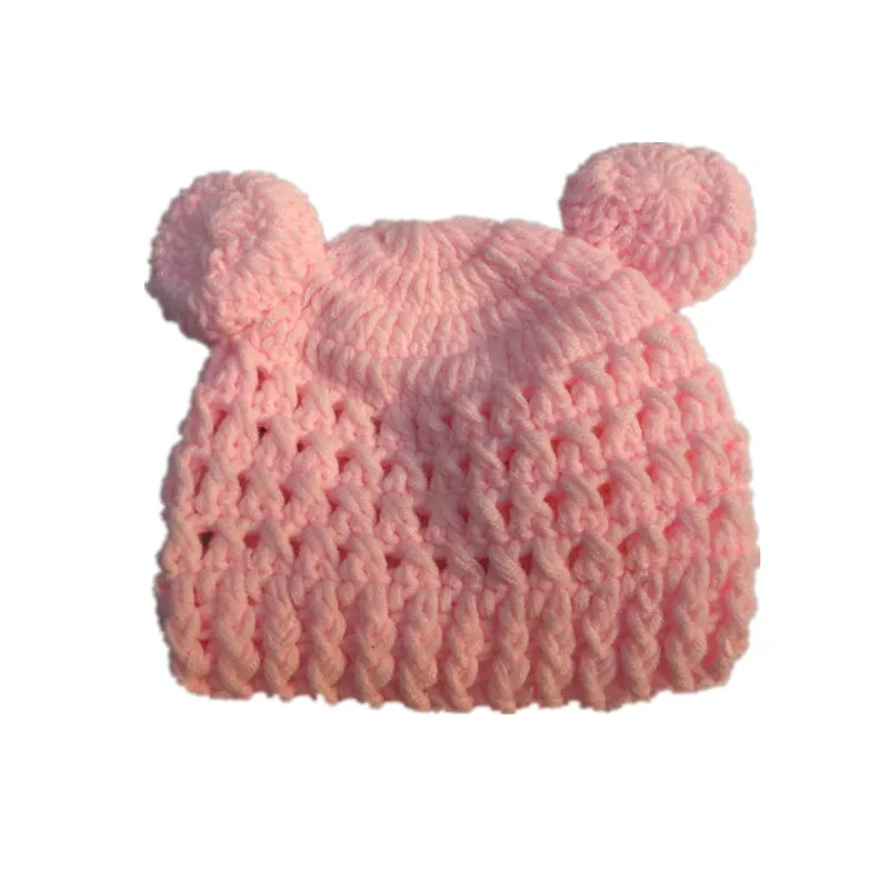 Free shipping Newborns without eaves beanie adorable hand-made by the fashion hat merino wool girls flowers | Детская одежда и