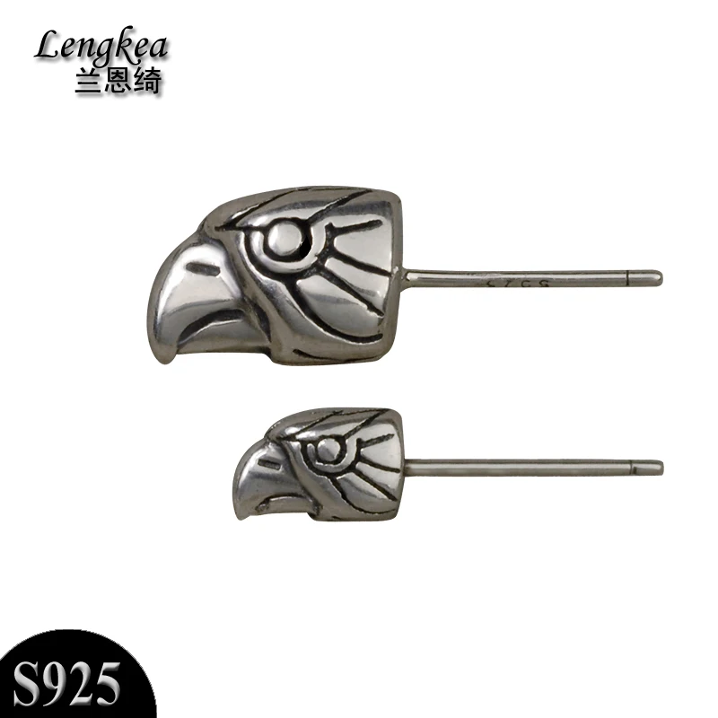 

Lengkea jewery 925 пробы серебро серьги-стержни властная Орел голова Серьги Персонализированные для мальчиков и девочек, маленькие аксессуары для ...