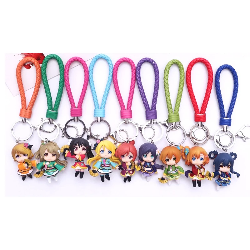 Случайные 9 шт. аниме Love Live! Koдори минами Касака Хонока ПВХ фигурка Q версия брелок